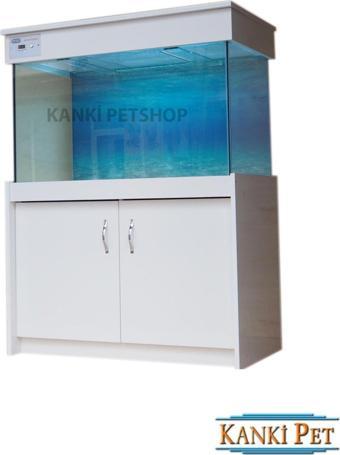 Kanki Pet Mobilyalı Lüks Led Aydınlatmalı Sehpa  120 X 50 X 60 Cm (360 Litre)