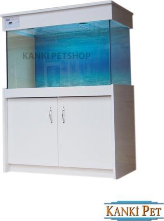 Kanki Pet Mobilyalı Lüks Led Aydınlatmalı Sehpa 100 X 50 X 60 Cm (300 Litre)