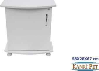 Kanki Pet İthal Akvaryum Sehpa Beyaz 58 Cm