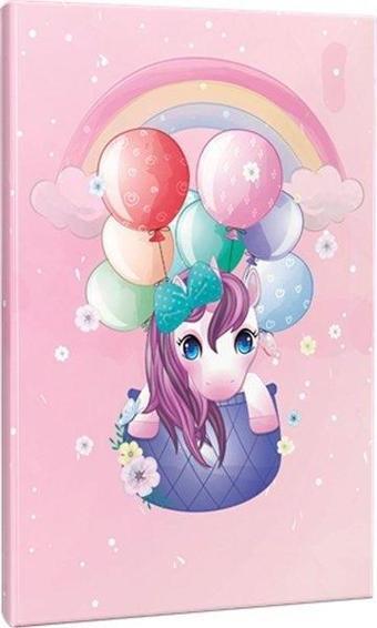 Mor Kelebek Flying Unicorn 64 Sayfa Çizgili Defter