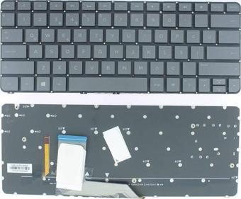 İnfostar Hp ile Uyumlu Spectre x360 13-4098nt Klavye Siyah - Backlit Işıklı