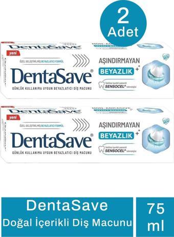 Dentasave Aşındırmayan Beyazlık Diş Macunu 75 ml 2 Adet