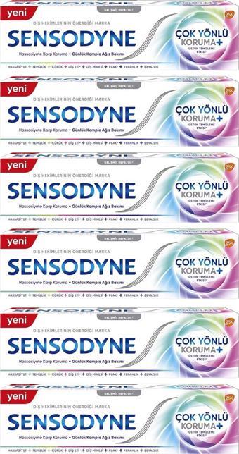 Sensodyne Çok Yönlü Koruma Gelişmiş Beyazlık 50 ml 6 Adet