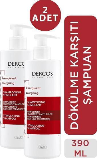 Vichy Dercos Energisant Şampuan Dökülme Karşıtı 400 ml 2 Adet