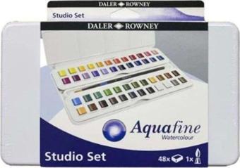 Daler Rowney Aquafine Seyahat Seti 48 Yarım Boy Plastik Kutu 131900201