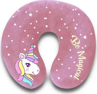 Caribbo Çocuk Boyun Yastığı Pembe Unicorn UN34