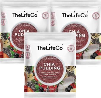 TheLifeCo Chia Pudding 57 gr (glutensiz, vegan) x 3 Adet