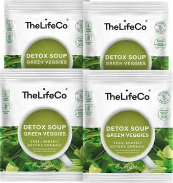 TheLifeCo Detox Soup - Hazır Sebzeli Detoks Çorbası Karışımı (Düşük Kalorili, Glutensiz, vegan) x 4 