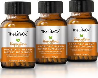 TheLifeCo Happyflora Probiyotik 10 Milyar Mikroorganizma İçeren Takviye Edici Gıda - Sindirim x3