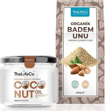 TheLifeCo Organik Badem Unu 250 gr +  Organik Hindistan Cevizi Yağı 250 ml