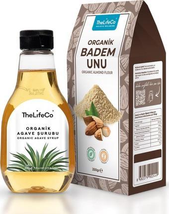 TheLifeCo Organik Badem Unu 250 gr + Organik Agave Şurubu 330 gr