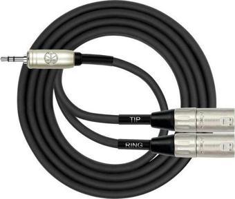 Kirlin Cable Y-370PBL 2MT BK 3.5 mm. TRS (M) - Dual XLR (M) Stereo Kablo