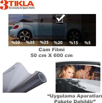 3 Tıkla Oto/Ev Cam Filmi 50cmx600cm Black