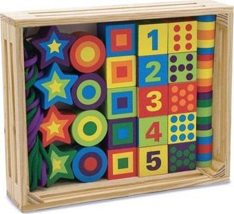Melissa & Doug Ahşap Boncuk Dizme