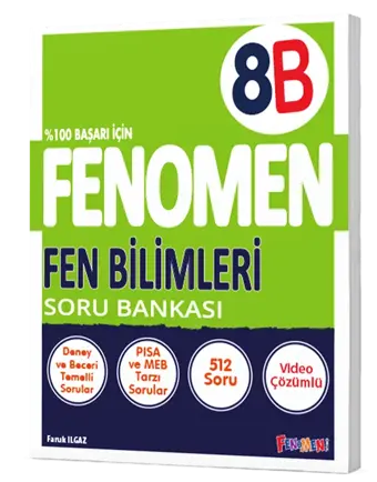 Fenomen Okul 8 Sınıf Fen Bilimleri B Soru Bankası LGS - Fenomen Yayıncılık