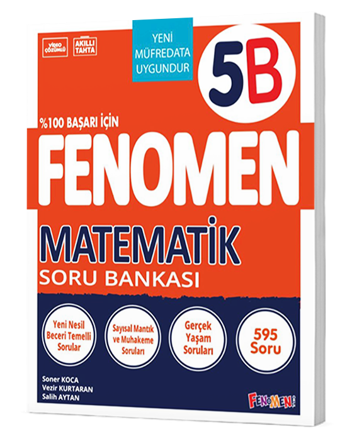 Fenomen Yayınları 5 Sınıf MATEMATİK B SORU BANKASI
 - Fenomen Yayıncılık