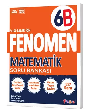 Fenomen Yayınları 6 Sınıf Matematik B Soru Bankası  - Fenomen Yayıncılık