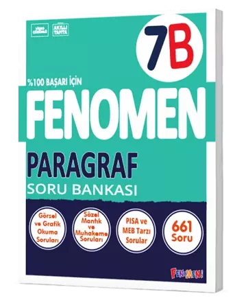 Fenomen Yayınları 7 Sınıf Paragraf B Soru Bankası - Fenomen Yayıncılık