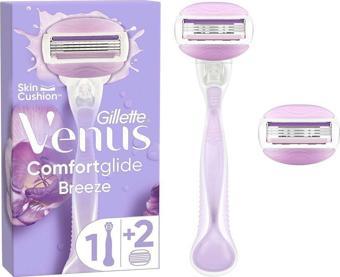 Gillette Venus Venus Comfort Glide Breeze Tıraş Makinesi 2 Adet Yedek Başlık