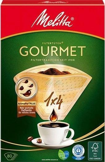 Melitta 1X4/80 Gourmet Nb Filtre Kağıdı Kahverengi