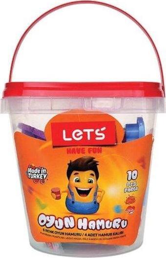 Lets 6 Renk Plastik Kovalı Oyun Hamuru Kalıp Hediyeli L8700
