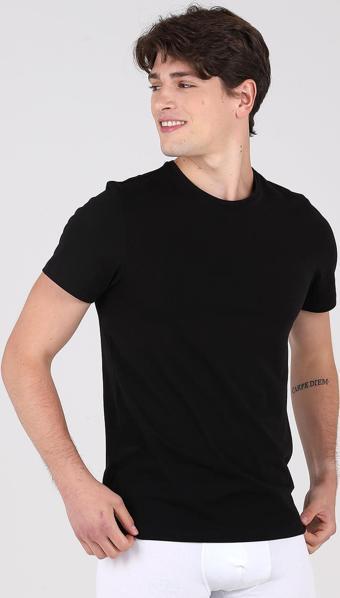 North Ice Black Serisi Bisiklet Yaka T-shirt SİYAH