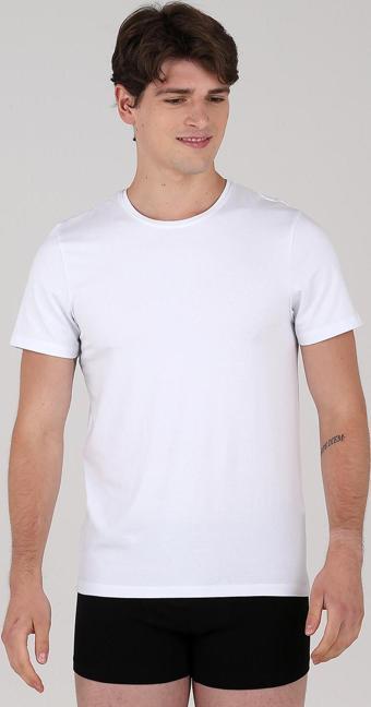 North Ice White Serisi Bisiklet Yaka T-shirt BEYAZ