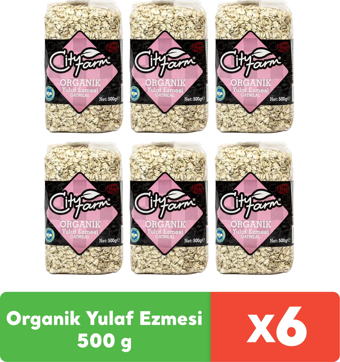 City Farm Organik Yulaf Ezmesi 500 g x 6 Adet