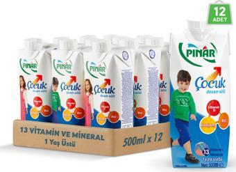 Pınar Çocuk Devam Sütü 500 ml x 12 Adet