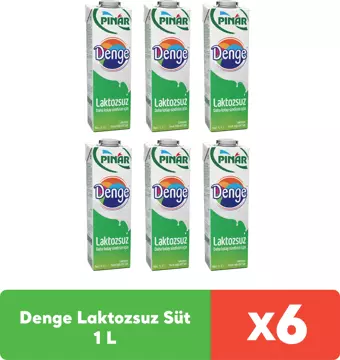 Pınar Denge Laktozsuz Süt 1 L x 6 adet