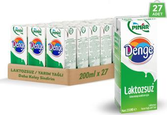 Pınar Denge Laktozsuz Süt 200 ml x 27 Adet