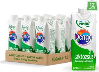 Pınar Denge Laktozsuz Süt 500 ml x 12 Adet