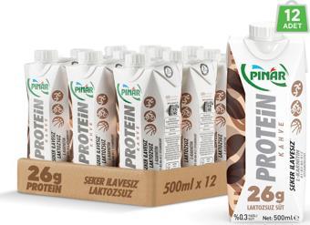 Pınar Kahveli Protein Süt 500 ml x 12 Adet