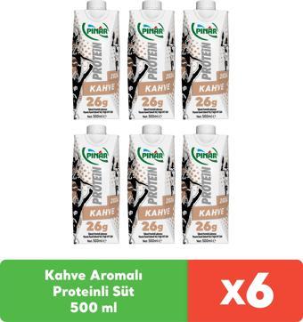 Pınar Kahveli Protein Süt 500 ml x 6 adet