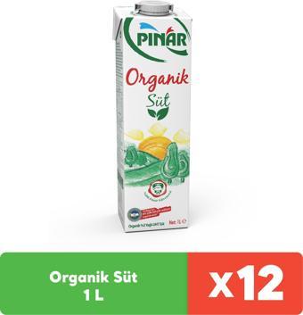 Pınar Organik Süt 1 L x 12 Adet