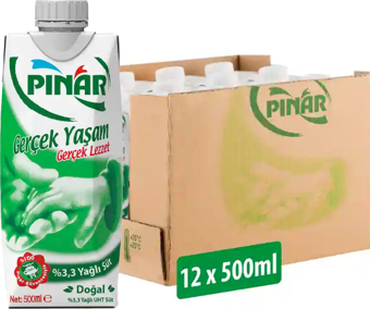 Pınar Yağlı Süt 500 ml x 12 Adet