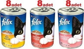 Felix 3 Çeşit Karışık Konserve Yetişkin Maması 24 X 400 Gr