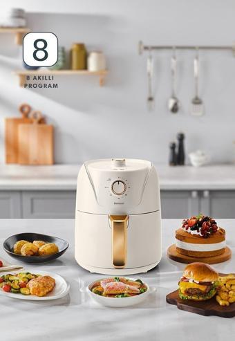 Homend Airfryday 2504h 8 Farklı Programlı, Yağsız fritöz 4,3 Litre Airfryer