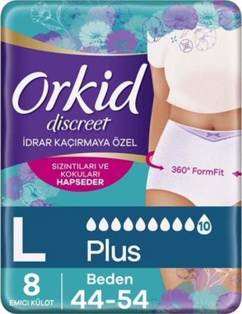 Orkid Discreet Emici Külot Büyük Boy 8 Adet Idrar Kaçırmaya Özel