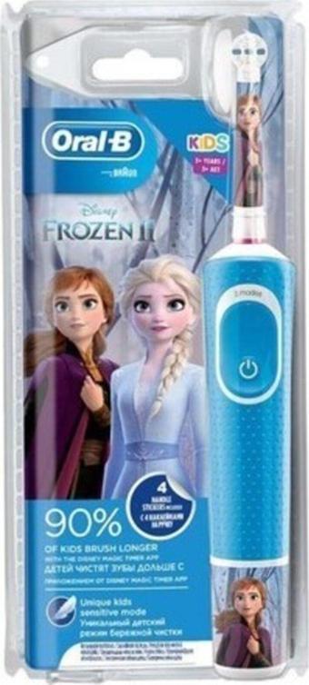 Oral-B Kız Çocuk Oral B Çocuk Için Şarj Edilebilir Diş Fırçası D100 Frozen Özel Seri