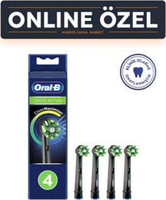 Oral-B Poc Yedek Başlık Cross Actıon 4Ct-Siyah 4'lü ( 1 ADET )