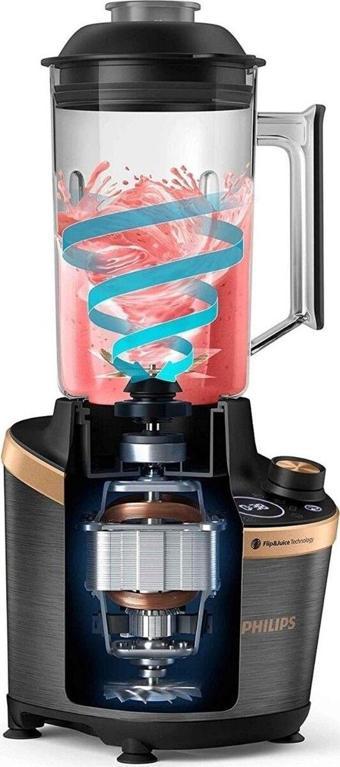 Philips YENİ SERİ , 1500 W , 2 Litre ,  Flip&juice Meyve Sıkacağı Modüllü Yüksek Hızlı Blender