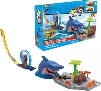 Zigotech Shark Attack Grizzly Bear Scene Rail Car Oyun Seti