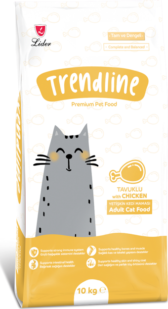 Trendline Tavuklu Yetişkin Kedi Maması 10 kg