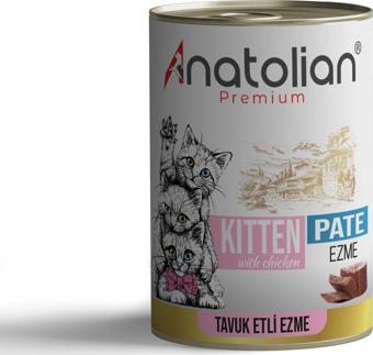 Anatolian Premium Kitten Chicken Pate Tavuklu Ezme Yavru Kedi Konservesi 400 gr