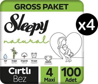 Sleepy Natural 4 Numara Maxi 400'lü Bebek Bezi