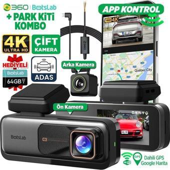 360+ G980H ADAS 4K UHD Arka 1080P FHD 170° Gece Görüşü+Gps Araç İçi Kamera (64GB HAFIZA KARTI HEDİYELİ)+Park Modu Combo