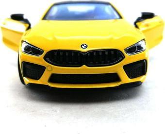 Kinsmart Bmw M8 Diecast Metal Çek Bırak Araba 1:34 Ölçek Sarı