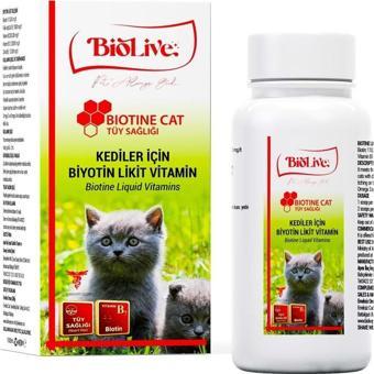 Biolive Kediler İçin Biotine Tüy Sağlığı Likit Vitamin 100ml