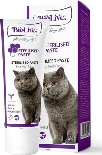 Biolive Sterlized Kısır Kediler İçin Tüy Yumağı Önleyici ve Vitamin Paste 100gr